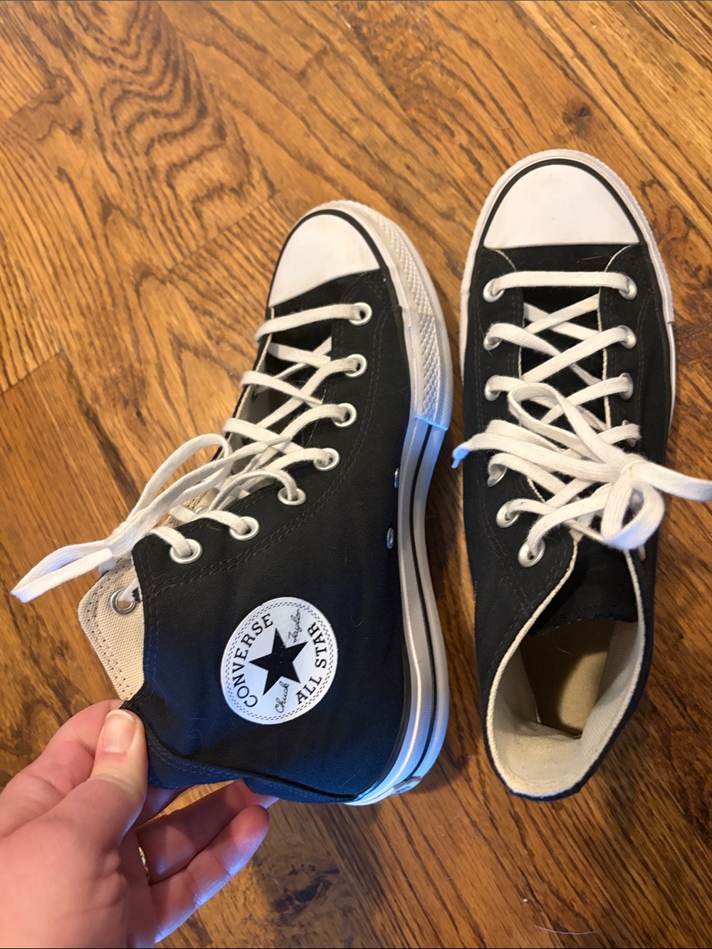 Converse High Top Sneakers in Black and White